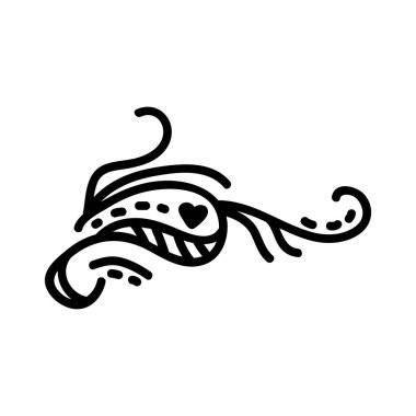 El çizimi desen. Doodle vektör çizimi. Beyaz bir arkaplanda izole edilmiş