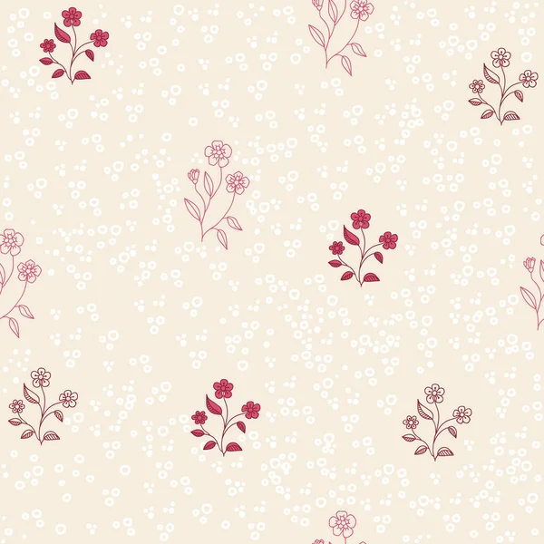 Seamless Decorative Elegant Pattern Cute Flower Print Textile Wallpaper Covers — 스톡 벡터