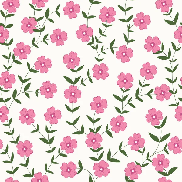 Bezešvé Dekorativní Elegantní Vzor Roztomilou Květinou Tisk Pro Textil Tapety — Stockový vektor