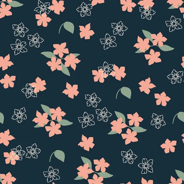 Küçük çiçekli kusursuz dekoratif desen. Tekstil, duvar kâğıdı, kapak, yüzey baskısı. Moda kumaşı için.