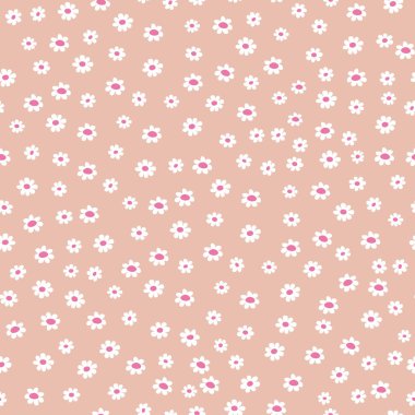 Küçük beyaz çiçekli kusursuz dekoratif desen. Tekstil, duvar kâğıdı, kapak, yüzey baskısı. Moda kumaşı için.