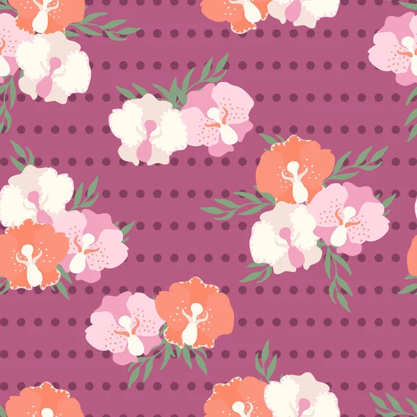 Nahtlose Dekorative Bunte Muster Mit Niedlichen Blume Druck Für Textilien — Stockvektor