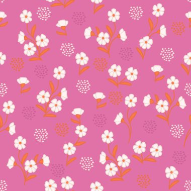 Kusursuz dekoratif desen ve soyut çiçekler. Tekstil, duvar kâğıdı, kapak, yüzey baskısı. Moda kumaşı için.