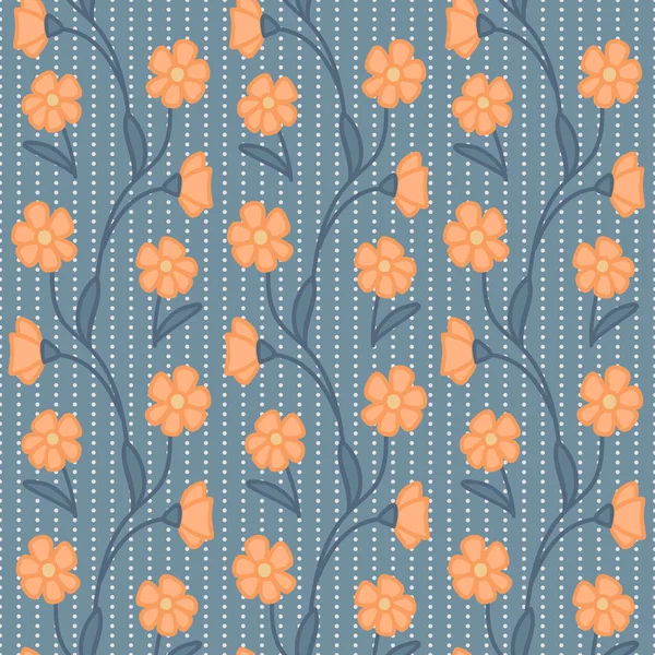Sömlös Dekorativa Mönster Med Små Blommor Tryck För Textil Tapet — Stock vektor
