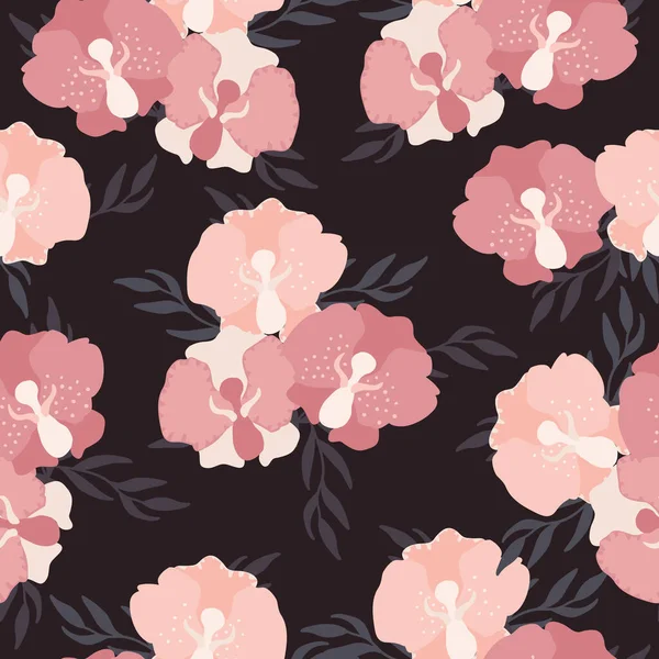 Płynny Dekoracyjny Kolorowy Wzór Uroczym Kwiatem Druk Tekstylia Tapety Pokrywy — Wektor stockowy