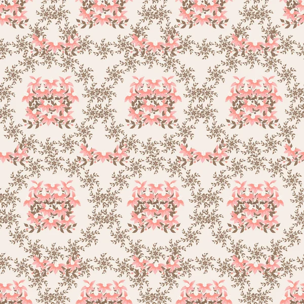 Seamless decorative pattern with flowers. Print for textile, wallpaper, covers, surface. For fashion fabric. Modern style millefleurs.