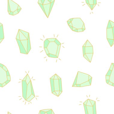 Seamless sparkly pattern with abstract green diamonds. Print for textile, wallpaper, covers, surface. For fashion fabric.