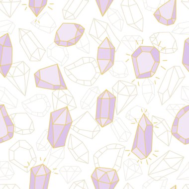 Seamless sparkly pattern with abstract purple diamonds. Print for textile, wallpaper, covers, surface. For fashion fabric.