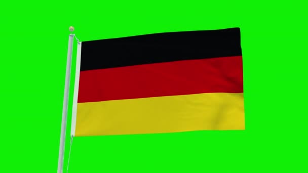 Seamless Loop Animation Germany Flag Green Screen Background — Vídeo de stock