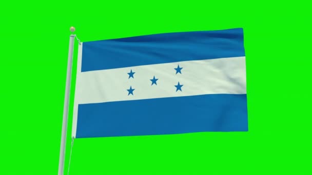 Seamless Loop Animation Honduras Flag Green Screen Background — Stock Video