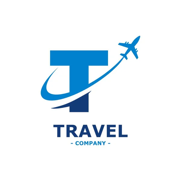 Abstract Letter Plane Airline Logo Vector Sticker Suitable Business Travel — Vector de stock
