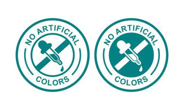 No artificial colors badge logo design sticker. Suitable for product label