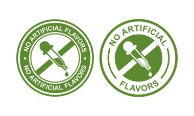 No artificial flavors design logo and badge stamp