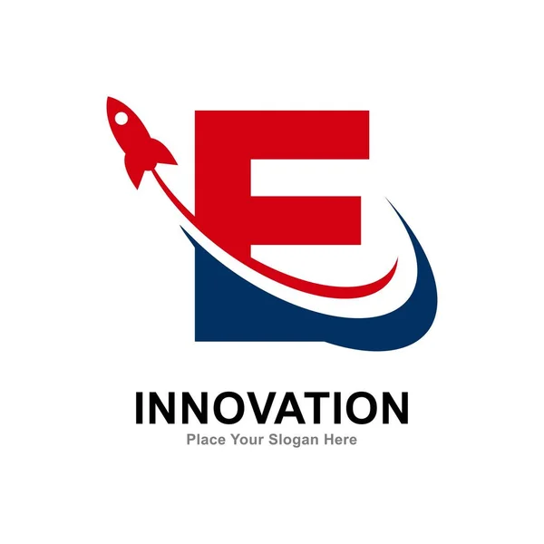 Letter Rocket Logo Vector Design Suitable Technology Education Corporate Identity — Stockvector