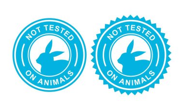 Not tested on animals badge logo design sticker. Suitable for product label