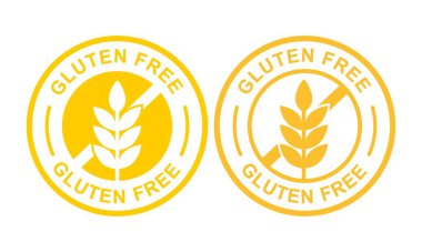 Gluten free logo design badge vector sticker