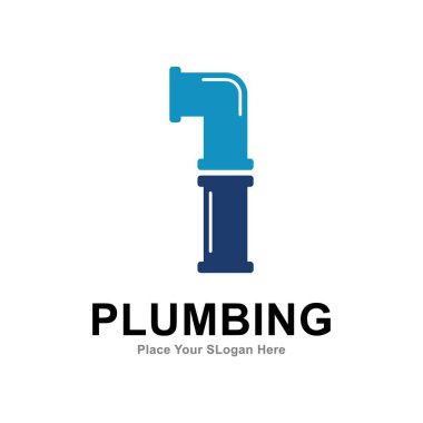 Number 1 with plumbing pipe logo vector sticker. Suitable for pipe service, drainage, sanitation home, and maintenance service company