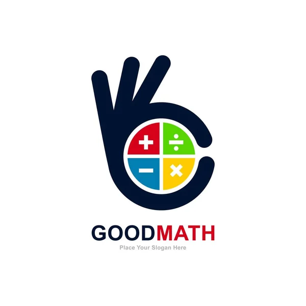 Buen Icono Diseño Logotipo Vector Matemático Adecuado Para Negocios Símbolos — Archivo Imágenes Vectoriales