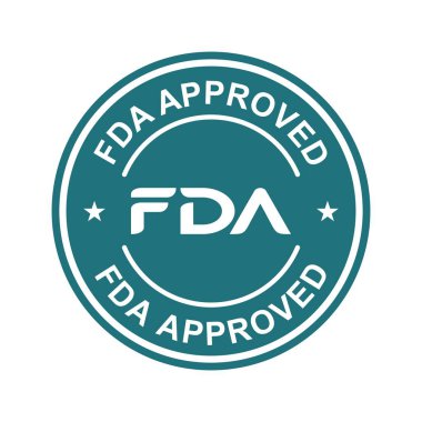 FDA approved logo badge icon.  clipart