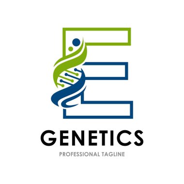 Yaprak vektör logosuna sahip E harfi. İş, ağ, doğa ve tasarım için elverişli