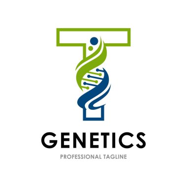 Yaprak vektör logosu olan T harfi. İş, ağ, doğa ve tasarım için elverişli