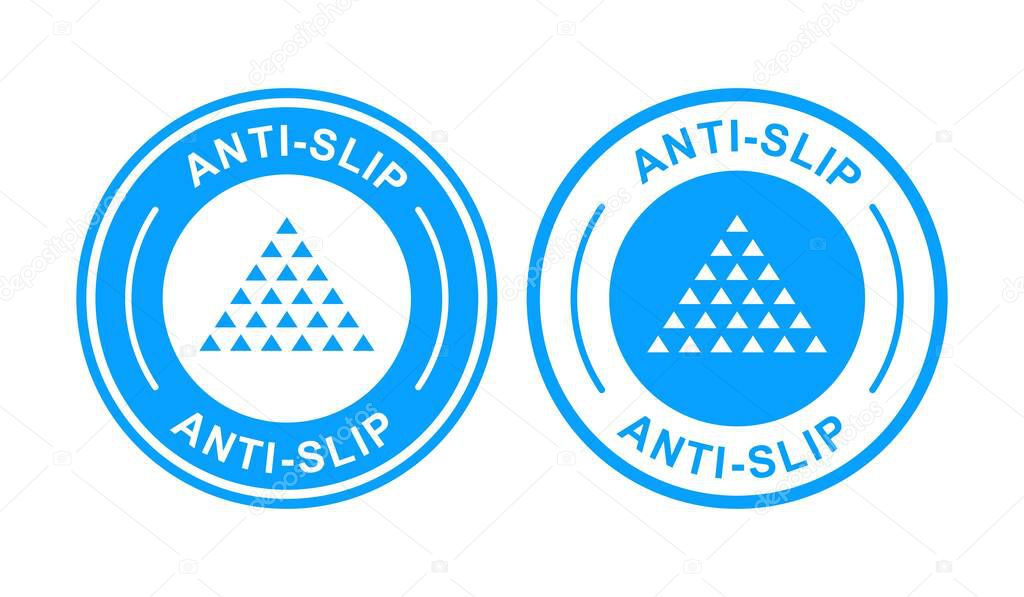 Anti slip logo vector icon. Suitable for product label