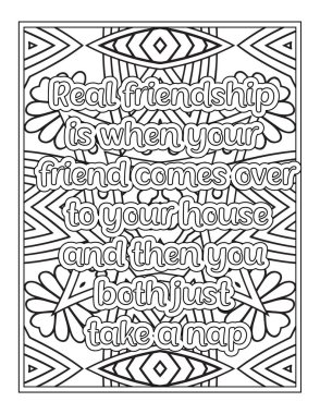 Best Friend Quotes Coloring Book clipart