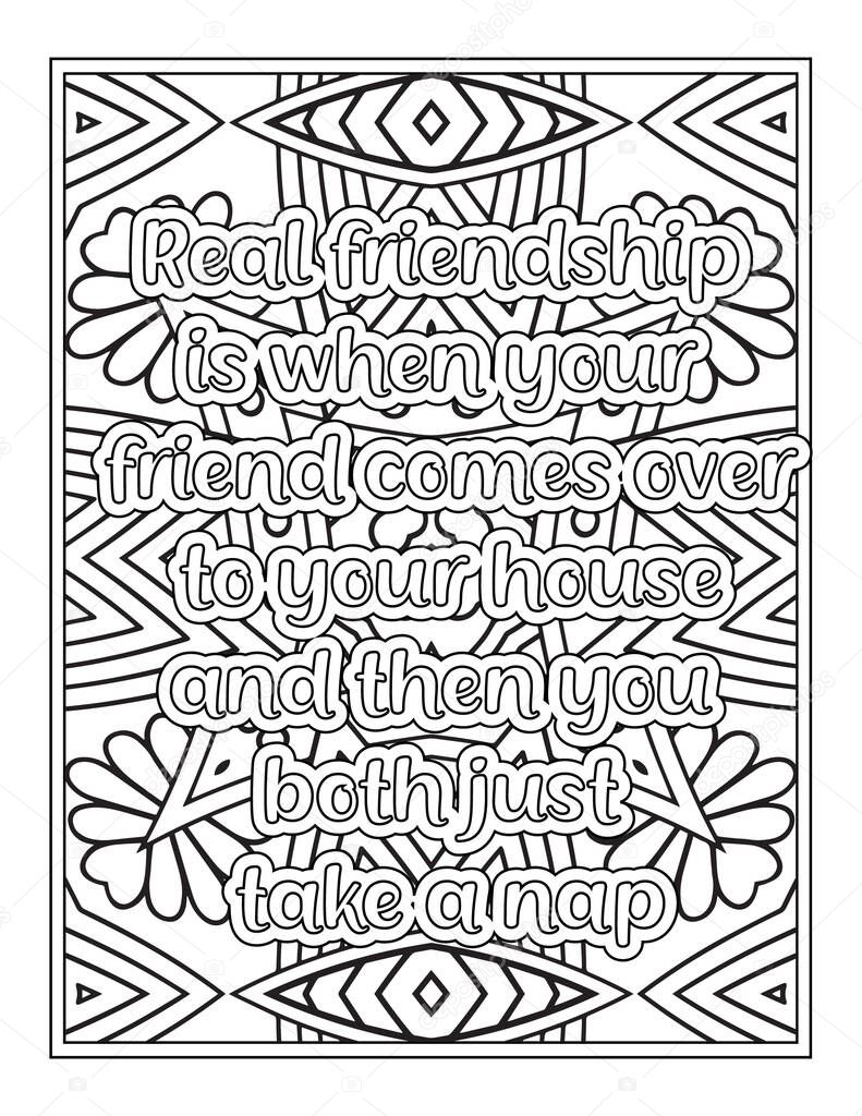 Best Friend Quotes Coloring Book