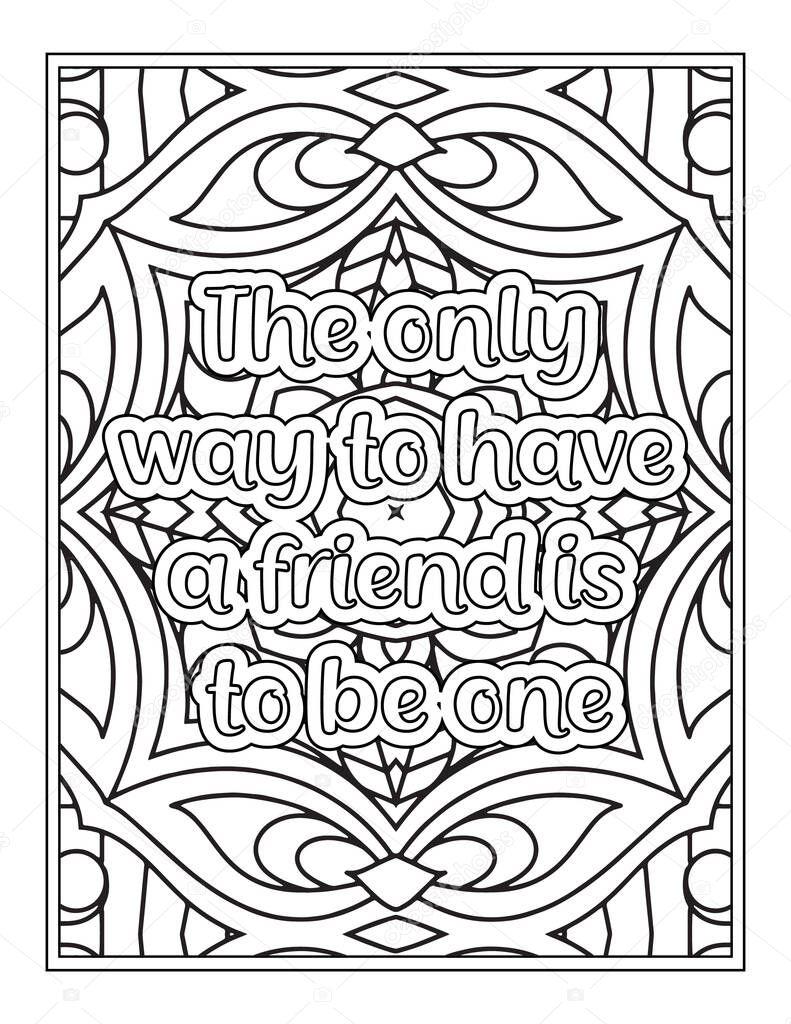 Best Friend Quotes Coloring Book