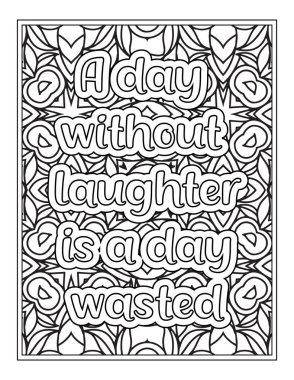Funny Quotes Coloring Page For Kdp Coloring Book clipart