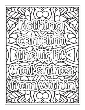 Strong Women Quotes Coloring Page For Kdp Interior clipart