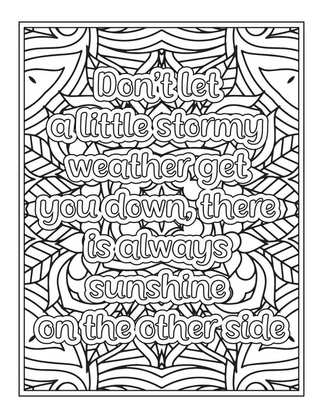 Strong Women Quotes Coloring Page Kdp Interior — Stock Vector