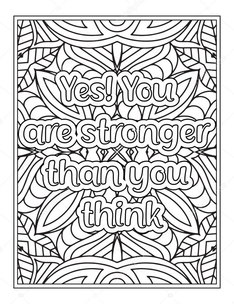 Strong Women Quotes Coloring Page For KDP Interior