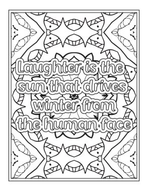Winter Quotes Coloring Page For KDP Interior clipart