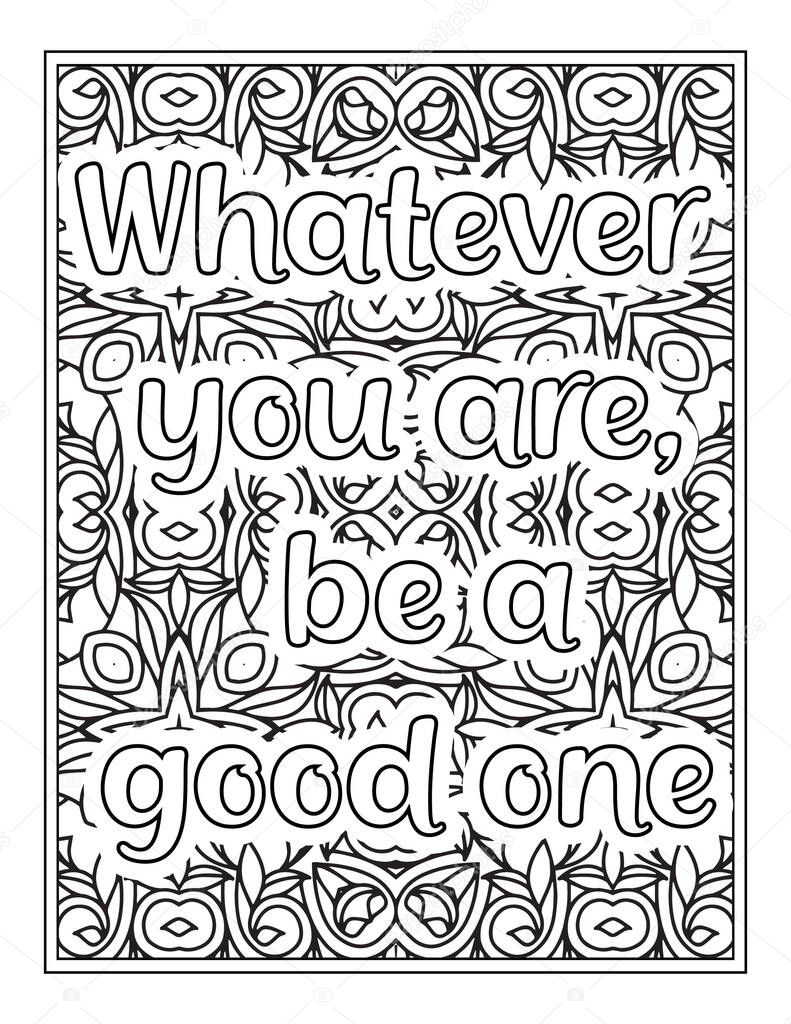 Motivational Quotes Coloring Page For KDP Interior