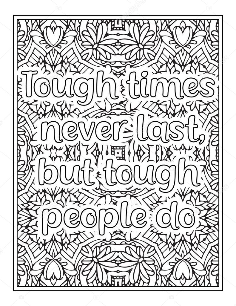 Motivational Quotes Coloring Page For KDP Interior