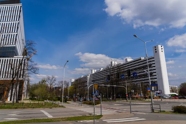 Rua Urbana Com Estrada Vazia Wroclaw — Fotografia de Stock