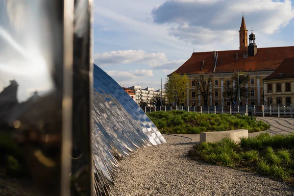 Zamazany Łuk Nawa Ulicy Miejskiej Wrocławiu — Zdjęcie stockowe