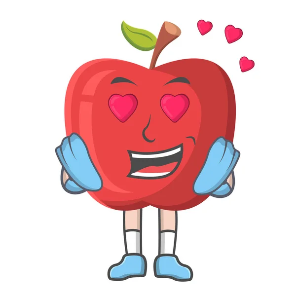 Apple Premier Personnage Conception Amour Illustrateur Vectoriel Conception Conception Caractères — Image vectorielle