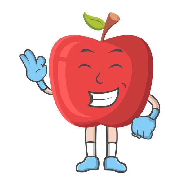 Apple Sourire Expression Design Caractère Design Vectoriel Illustrateur Character Design — Image vectorielle