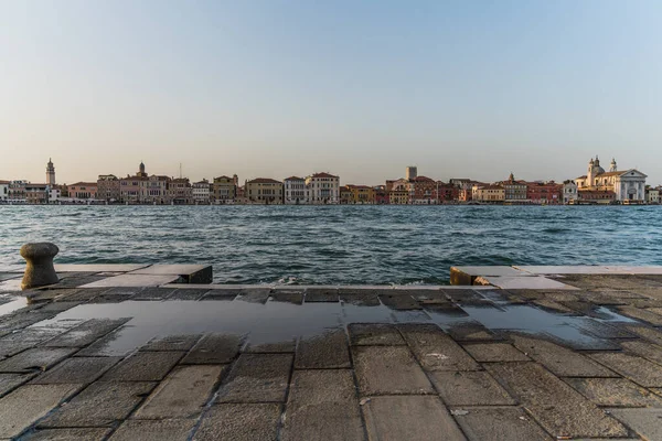 Hafen Venedig Italien Und Blick Auf Die Lagune — Stockfoto