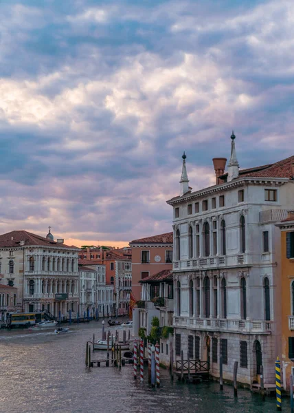 Incredible Sunset Clouds Traditional Venetian Architecture Seen Grand Canal Venice — 스톡 사진