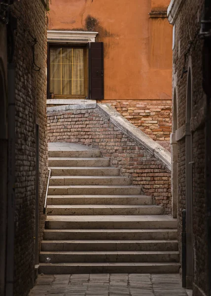View Bridge Street Alley Venice Italy — ストック写真