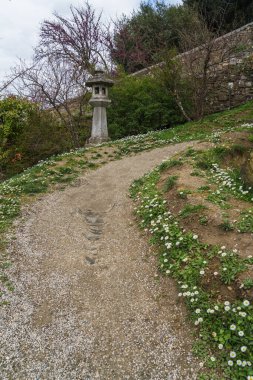 İtalya, Floransa 'da eski bir parkta toprak yol