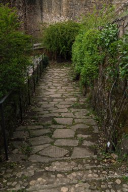 İtalya, Floransa 'daki antik bir parkın detayları