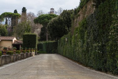 İtalya 'daki eski bir bahçenin ayrıntıları