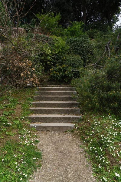 Stappen Een Oud Park Florence Italië — Stockfoto