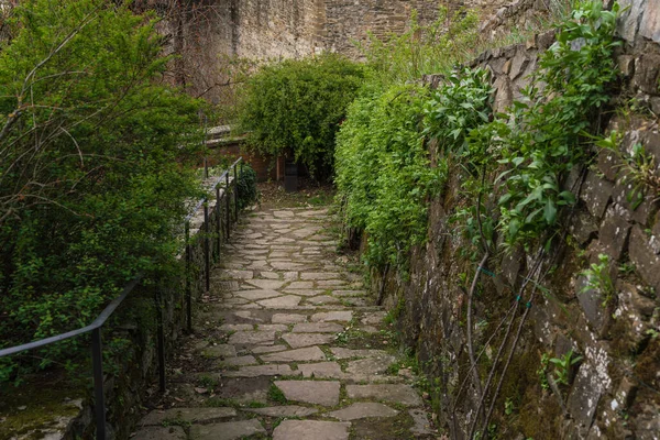 Floransa, İtalya 'daki antik bir ortaçağ parkının mimari detayları