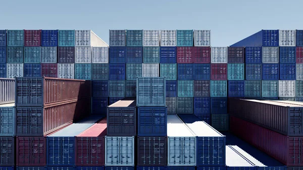 Shipping Containers Terminal — Stock Photo, Image