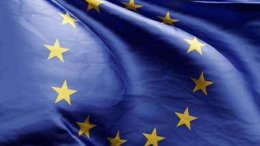 Avrupa Birliği bayrağı sallıyor, 3d